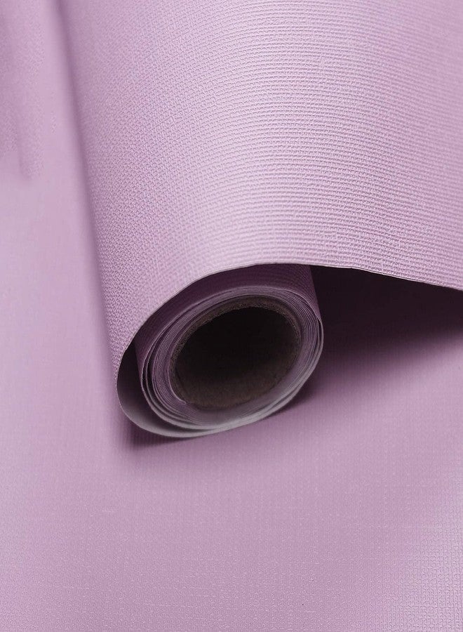 ELTON Textured Solid Color Plain Wallpaper Self Adhesive Waterproof Embossed Wallpaper for Wall Livingroom Bedroom Furniture Table top, Kitcken Almirah & Doors (Lilac, 45 x 300 Cms) - Image 1